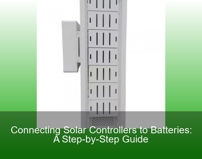 Connecting Solar Controllers to Batteries: A Step-by-Step Guide